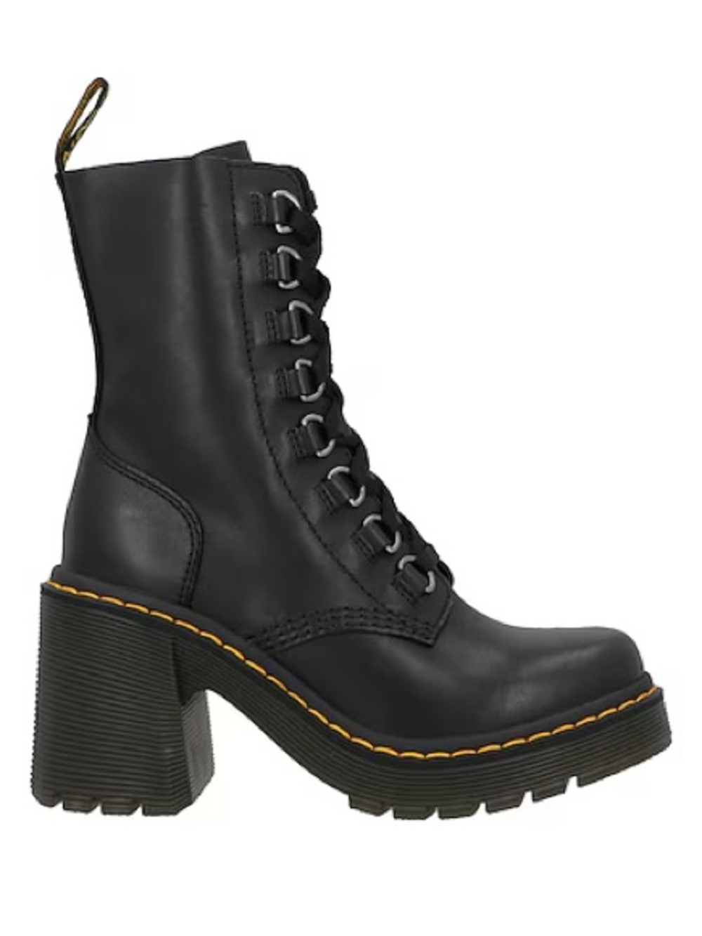 Dr. Martens Black Chesney Lace-Up Platform Heel Boot - Sz 6